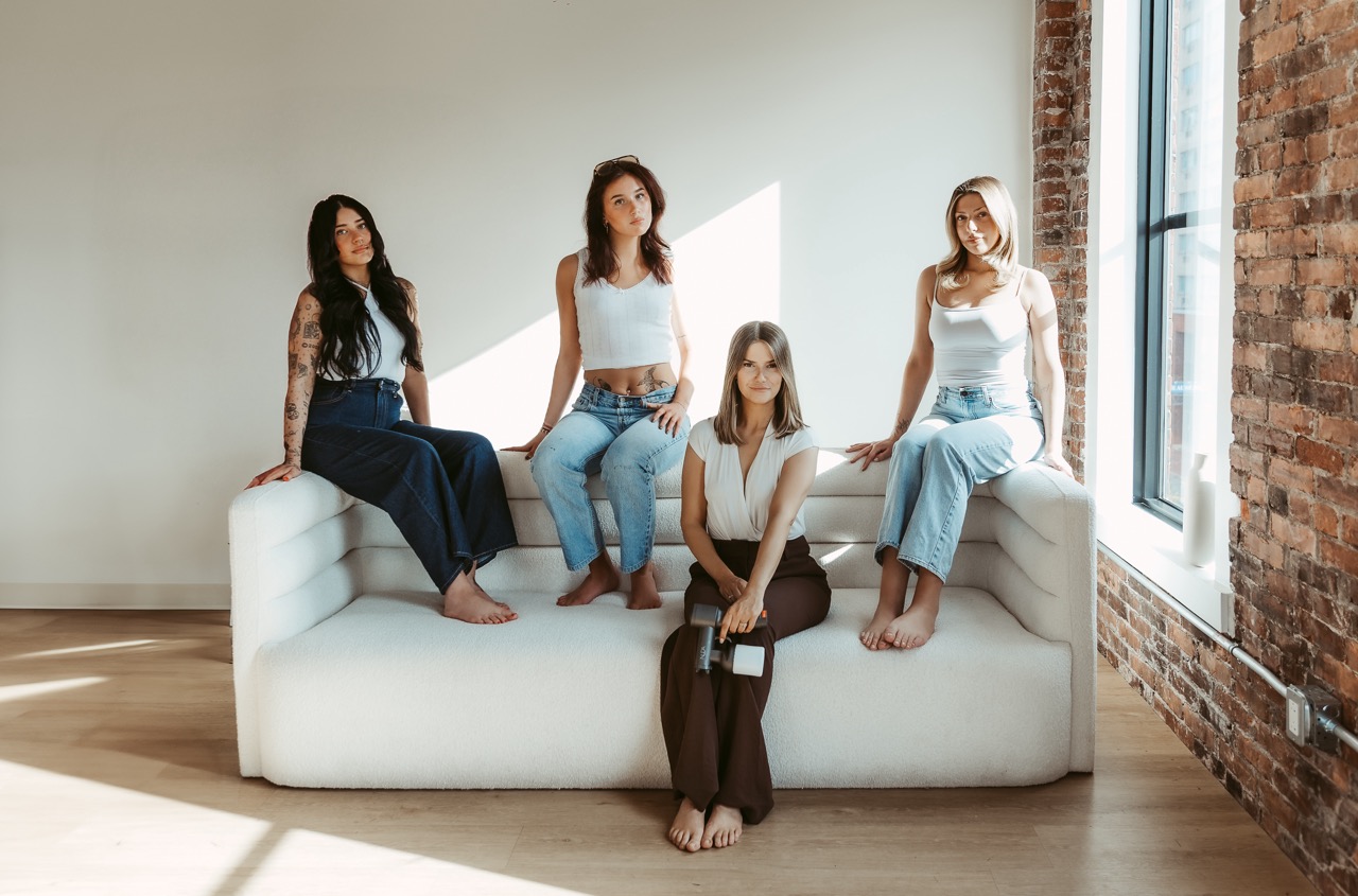 Group of friends after their Glow by Jo spray tans